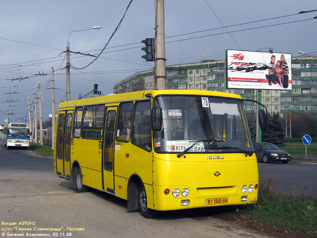 Poltava region, Bogdan A092H2 # BI 1360 AA