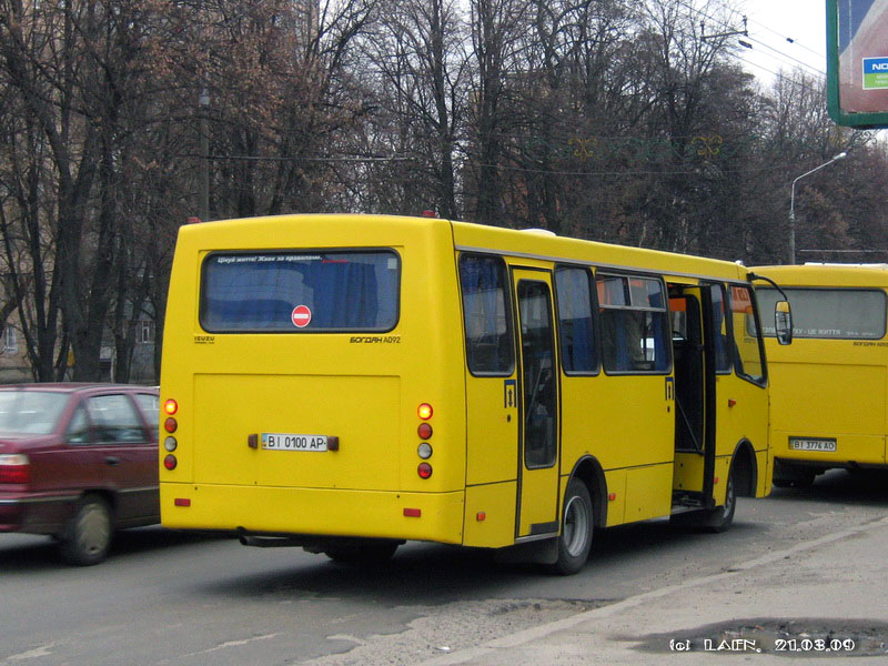 Poltava region, Bogdan A09202 (LuAZ) # BI 0100 AP