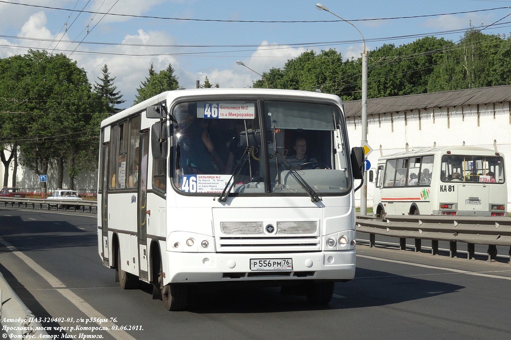 Yaroslavl region, PAZ-320402-03 # Р 556 РМ 76