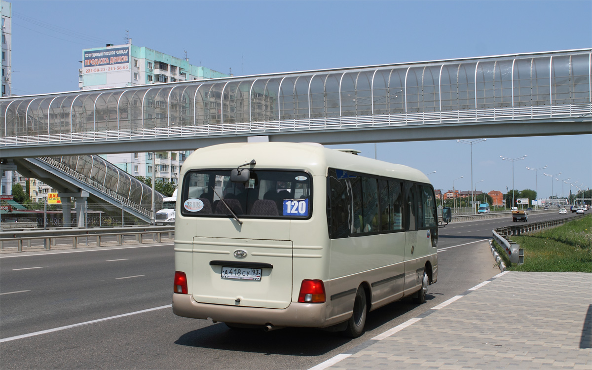 Краснодарский край, Hyundai County Deluxe № А 418 СУ 93 — Фото — Автобусный  транспорт