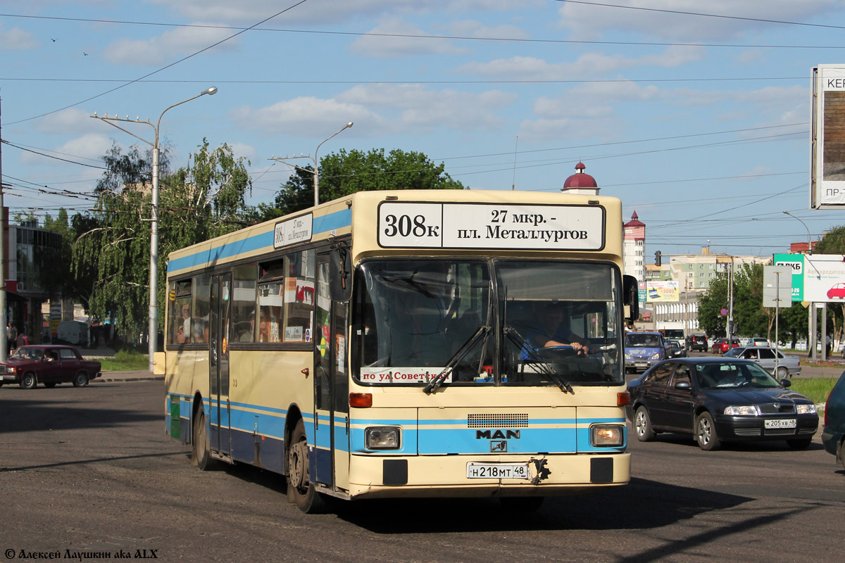 Липецкая область, MAN 791 SL202 № Н 218 МТ 48 — Фото — Автобусный транспорт