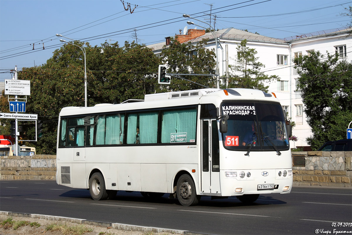 Краснодарский край, Hyundai AeroTown № К 316 КТ 123 — Фото — Автобусный  транспорт