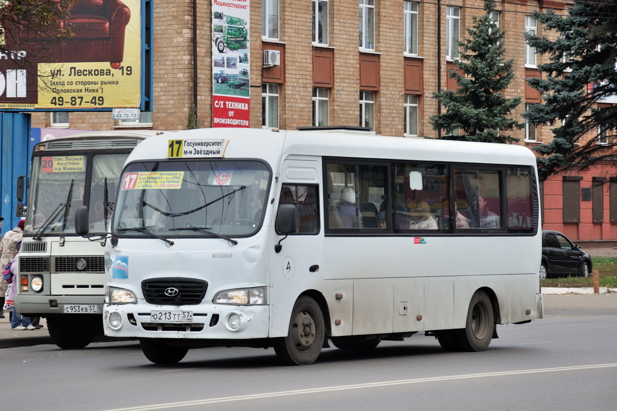 Орловская область, Hyundai County LWB (ТагАЗ) № О 213 ТТ 57 — Фото —  Автобусный транспорт