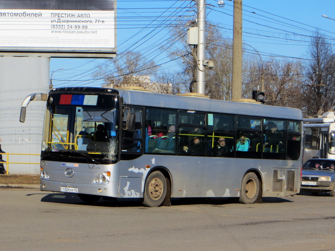 Кировская область, Higer KLQ6891GA № Т 024 НХ 43 — Фото — Автобусный  транспорт