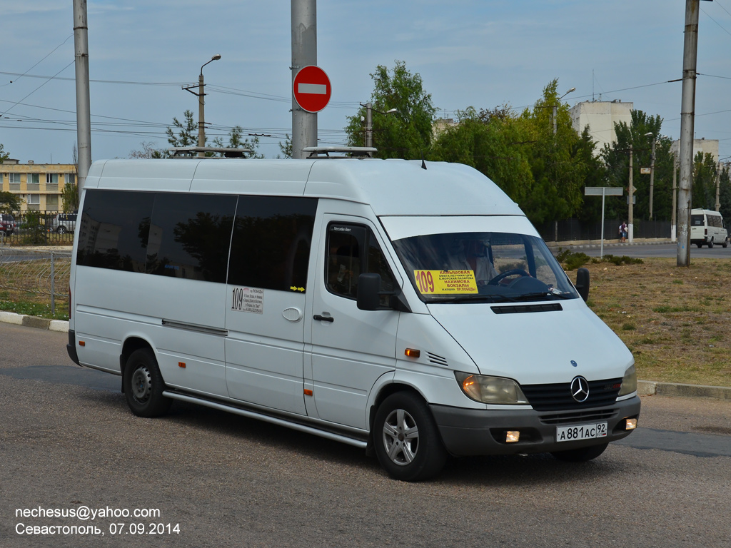 Севастополь, Mercedes-Benz Sprinter 313CDI № А 881 АС 92 — Фото —  Автобусный транспорт