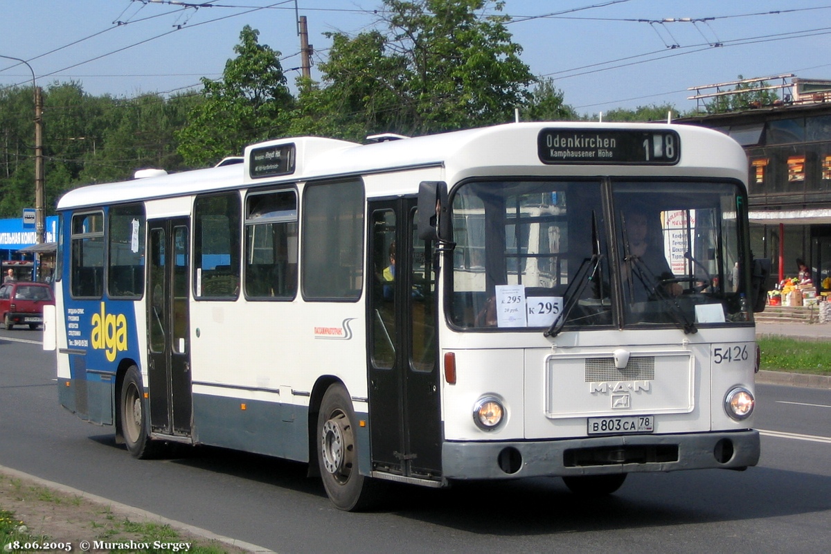 Санкт-Петербург, MAN 192 SL200 № 5426 — Фото — Автобусный транспорт