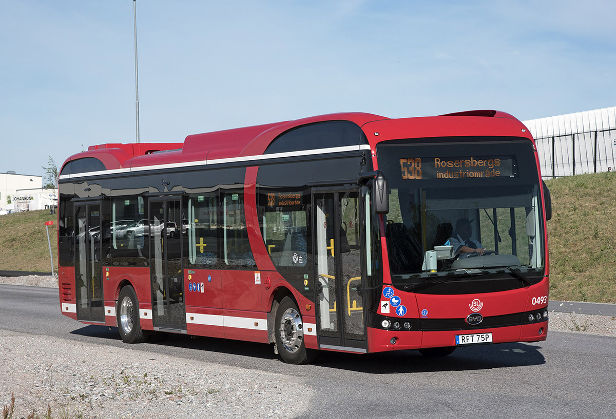 Швеция, BYD K9UB № 0493 — Фото — Автобусный транспорт