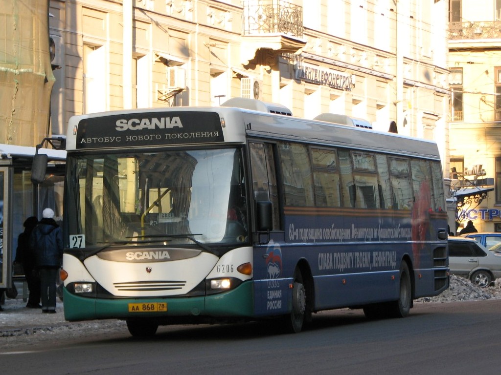 Санкт-Петербург, Scania OmniLink I (Скания-Питер) № 6206