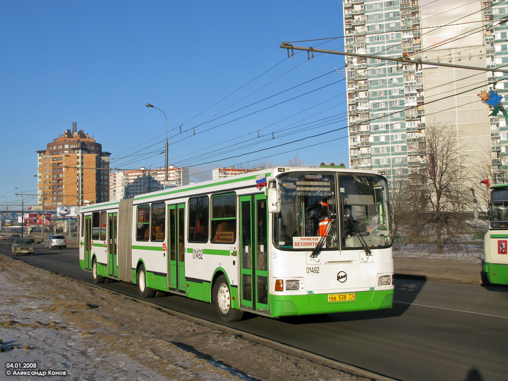 Москва, ЛиАЗ-6212.01 № 01492