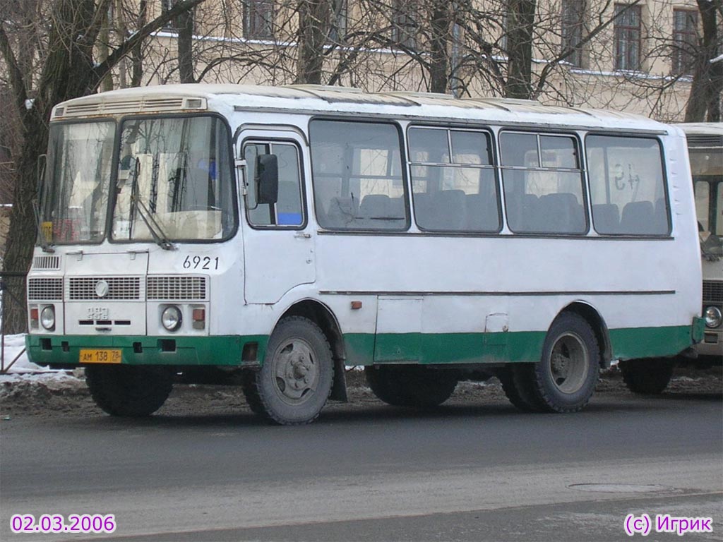 Санкт-Петербург, ПАЗ-3205-110 № 6921