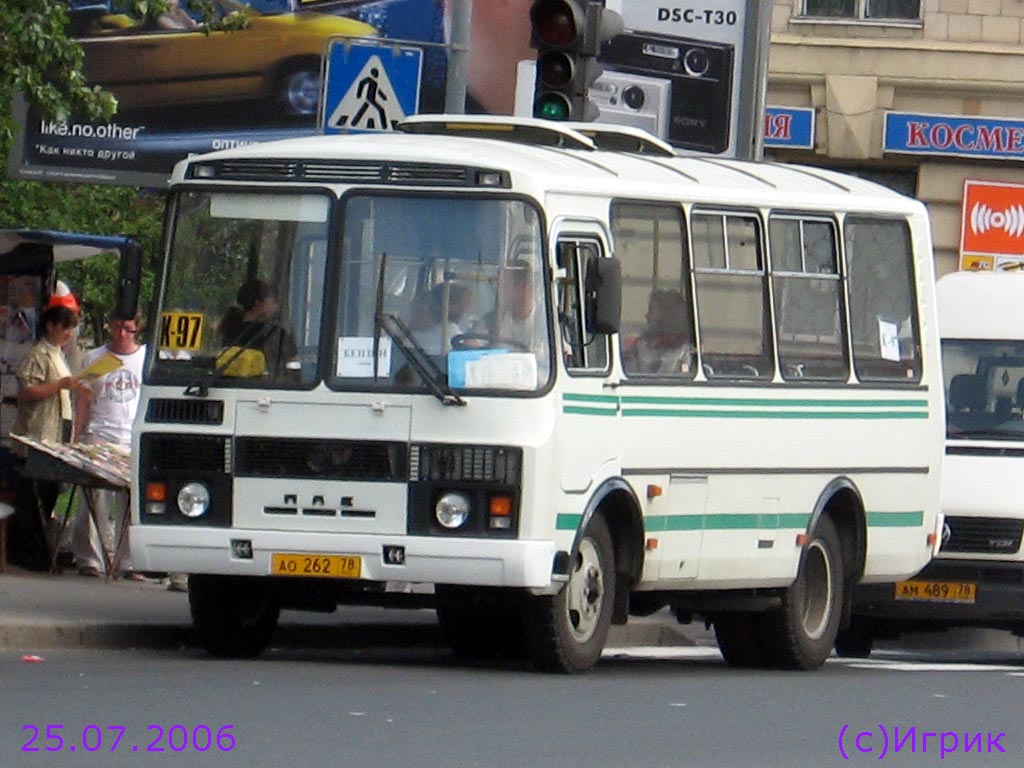 Санкт-Петербург, ПАЗ-32053 № АО 262 78