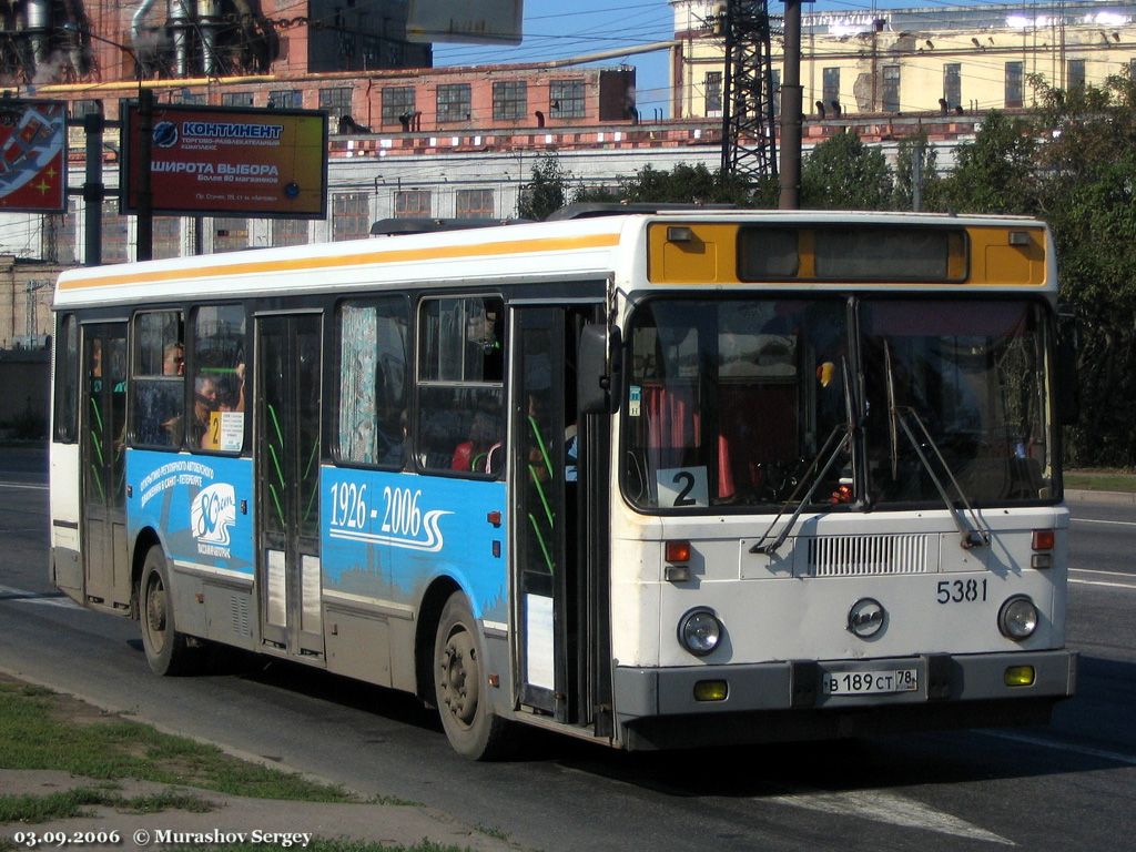 Санкт-Петербург, ЛиАЗ-5256.25 № 5381