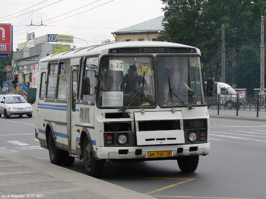 Санкт-Петербург, ПАЗ-32053 № 208