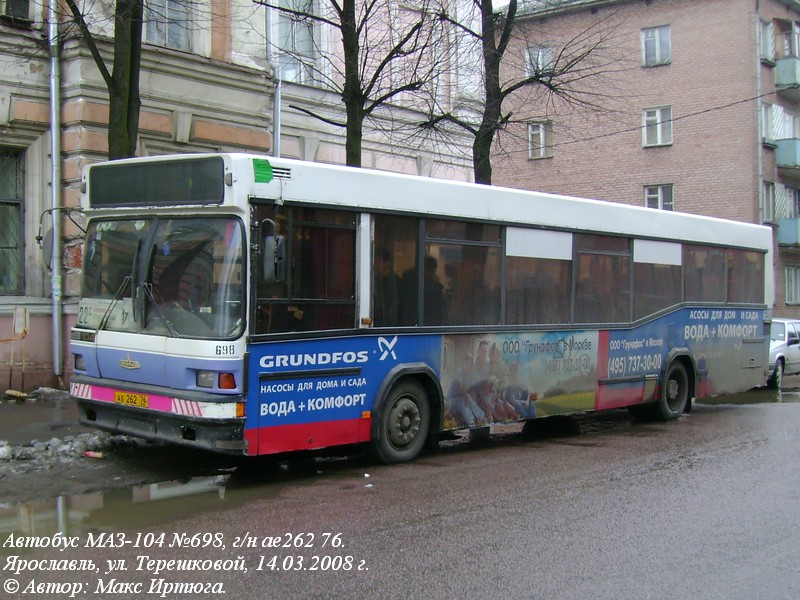 Yaroslavl region, MAZ-104.031 (81 TsIB) Nr. 698