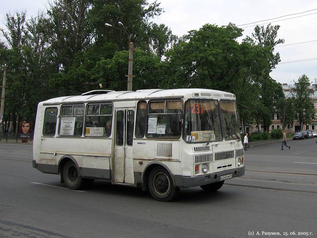 Санкт-Петербург, ПАЗ-3205-07 № 4356