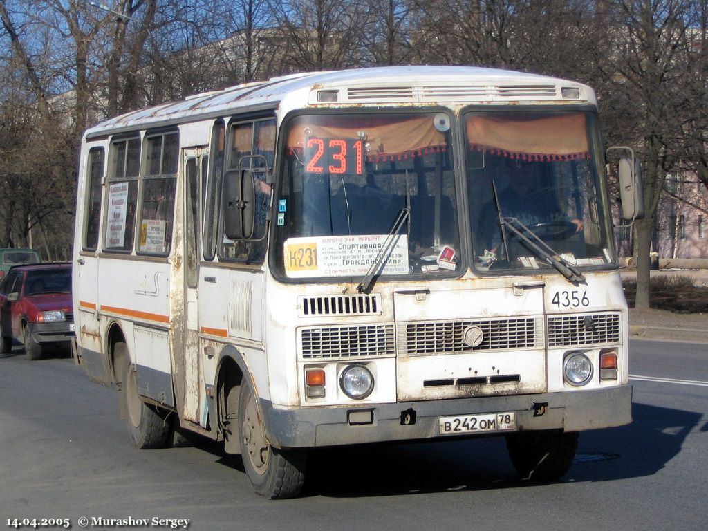 Санкт-Петербург, ПАЗ-3205-07 № 4356