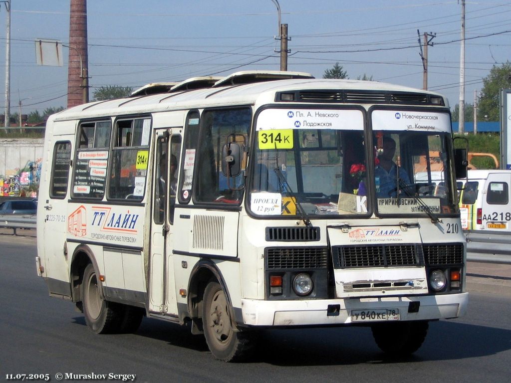 Санкт-Петербург, ПАЗ-3205-110 № 210