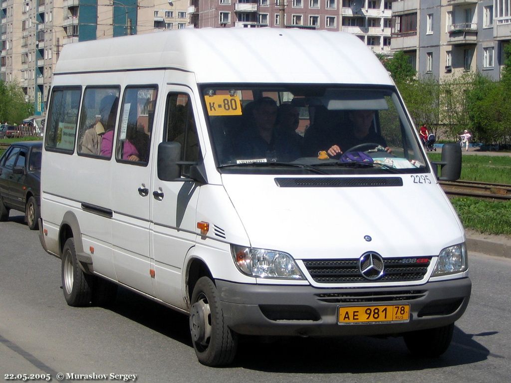 Санкт-Петербург, Mercedes-Benz Sprinter W904 408CDI № 2295