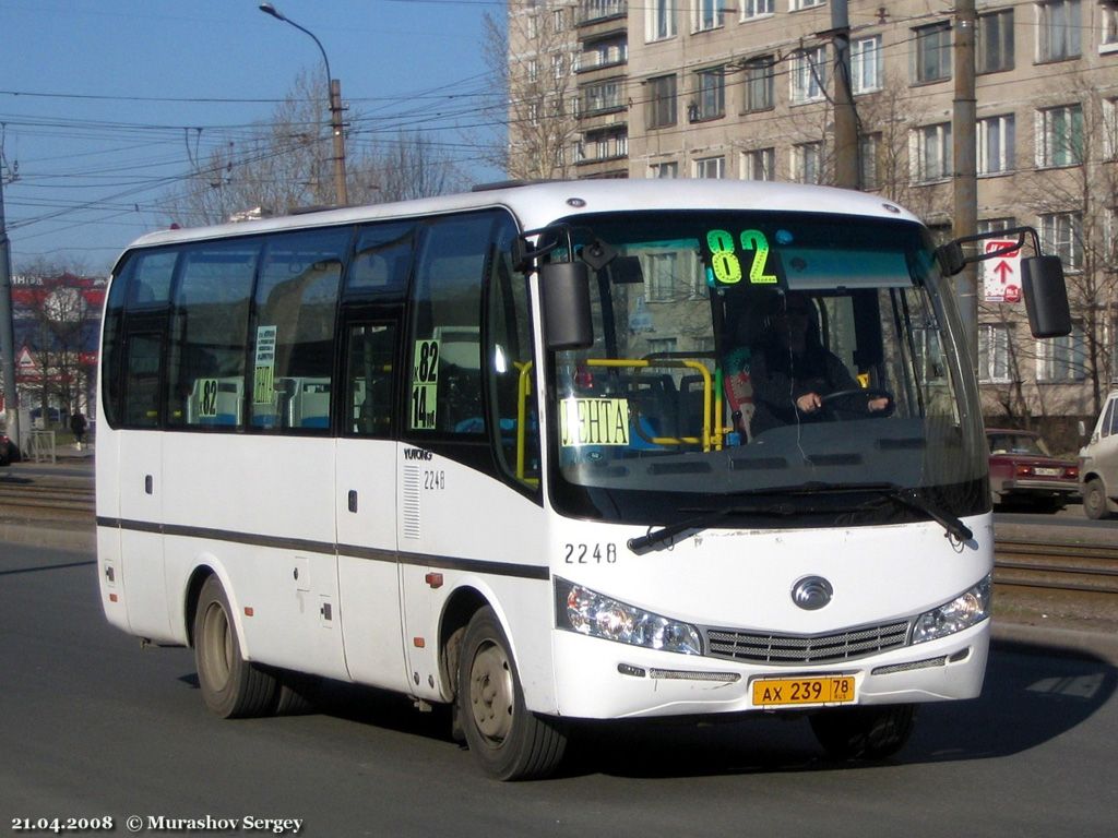 Санкт-Петербург, Yutong ZK6737D № 2248