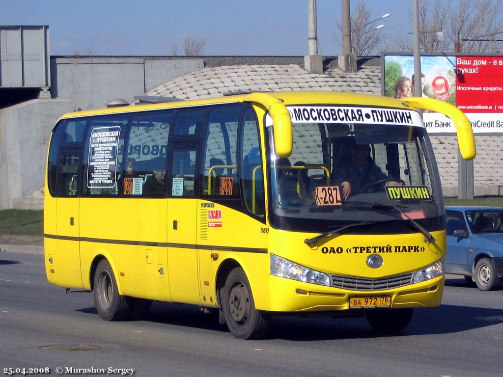 Санкт-Петербург, Yutong ZK6737D № ВА 972 78