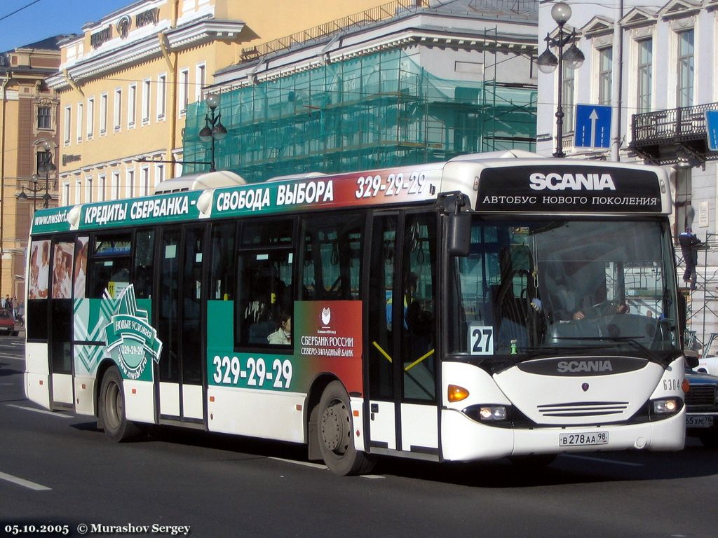 Санкт-Петербург, Scania OmniLink I (Скания-Питер) № 6304