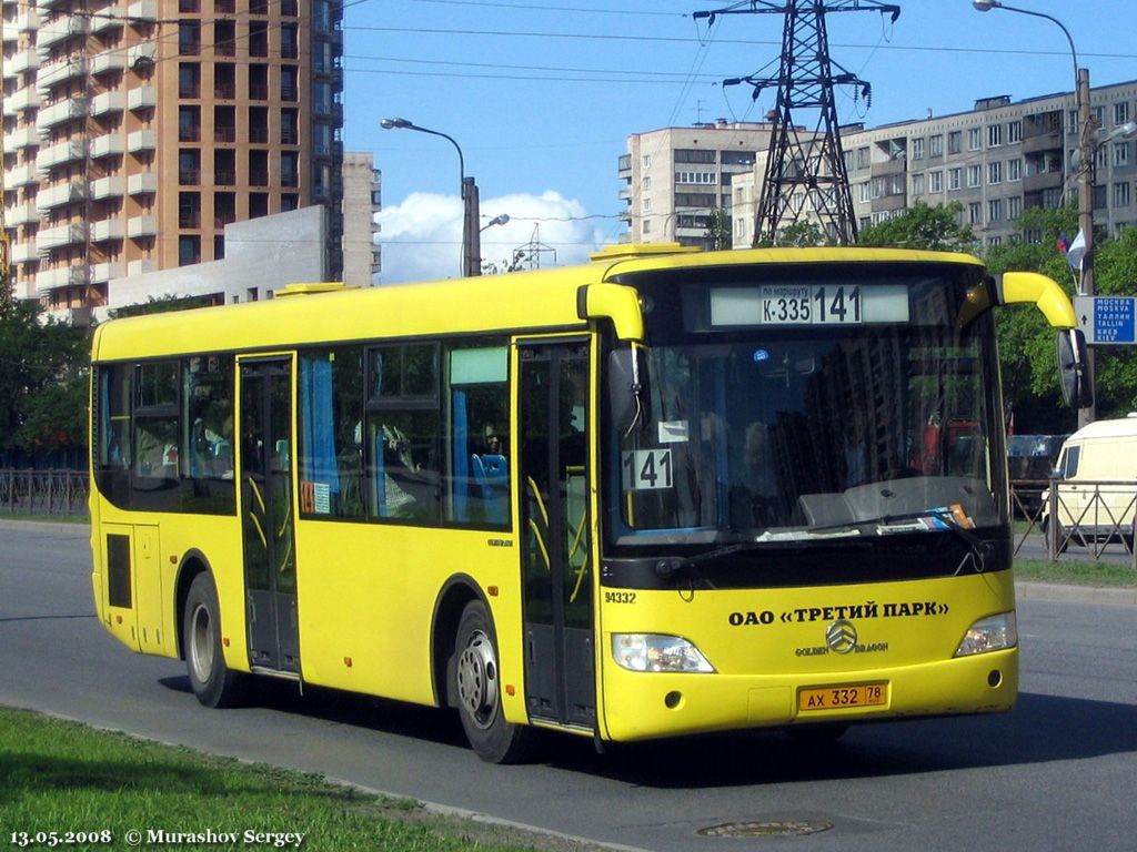 Санкт-Петербург, Golden Dragon XML6112UE № АХ 332 78