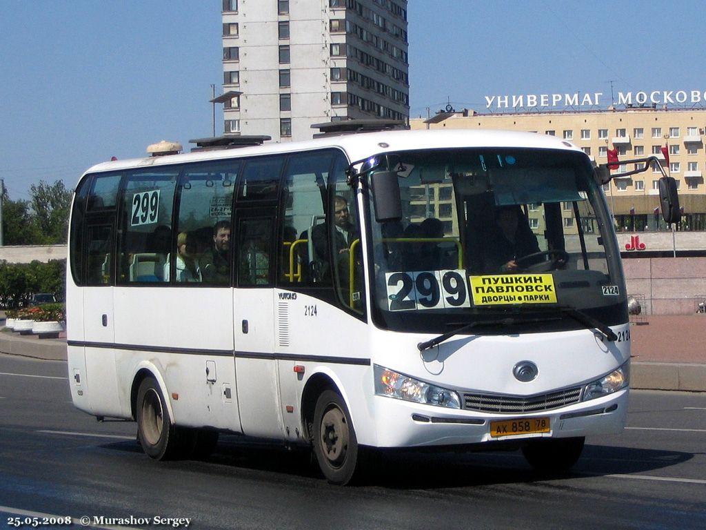 Санкт-Петербург, Yutong ZK6737D № 2124