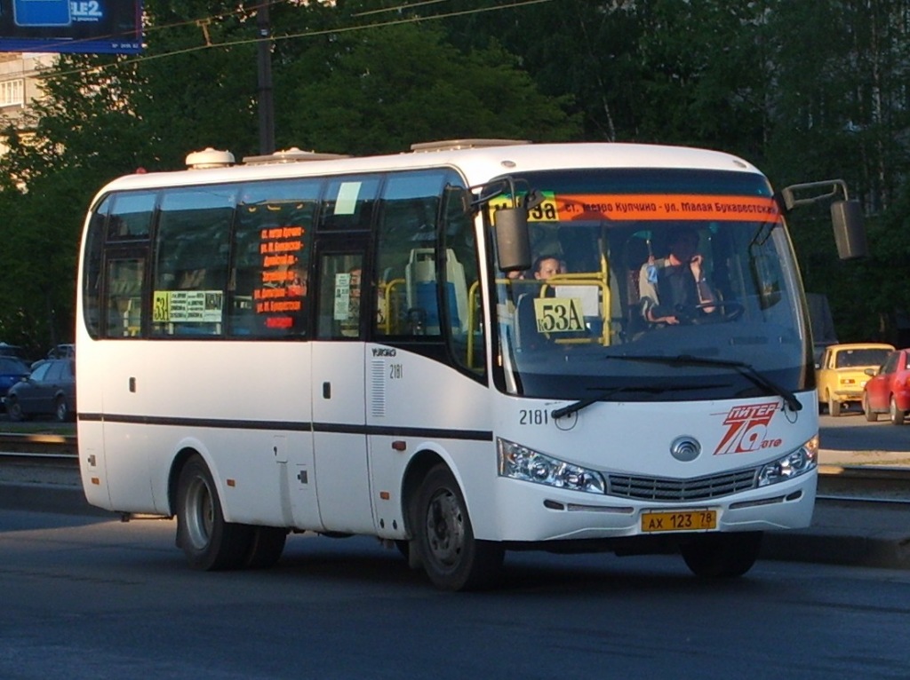 Санкт-Петербург, Yutong ZK6737D № 2181