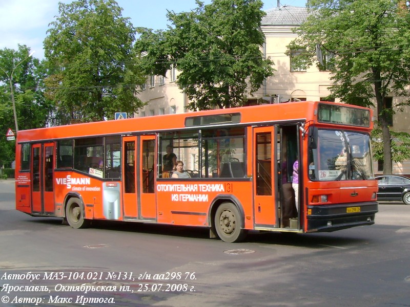 Jaroslavlská oblast, MAZ-104.021 (81 TsIB) č. 131