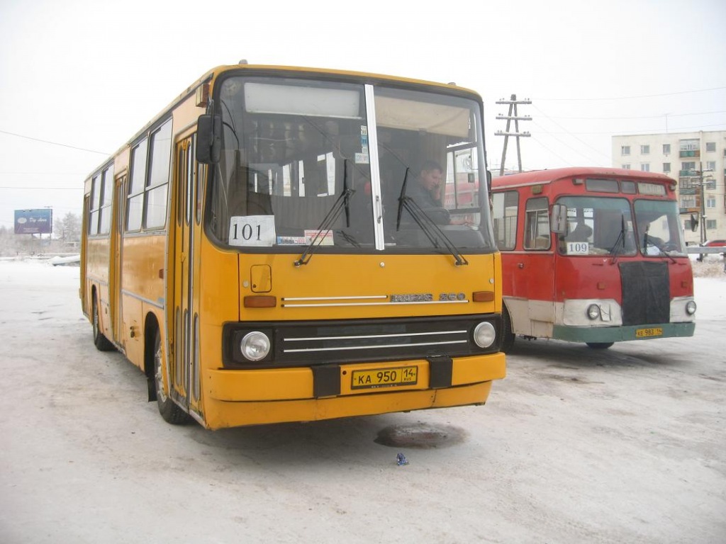 Саха (Якутия), Ikarus 260.50 № КА 950 14; Саха (Якутия), ЛиАЗ-677М (ТоАЗ) № КЕ 983 14