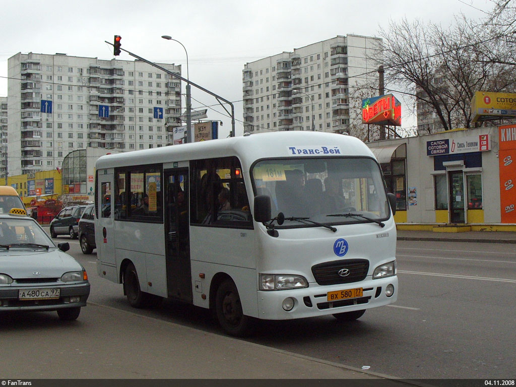 Москва, Hyundai County SWB C08 (ТагАЗ) № ВХ 580 77