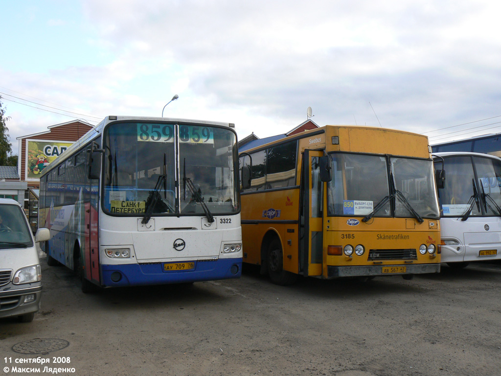 Ленинградская область, ЛиАЗ-5256.23-01 (ГолАЗ) № 3322