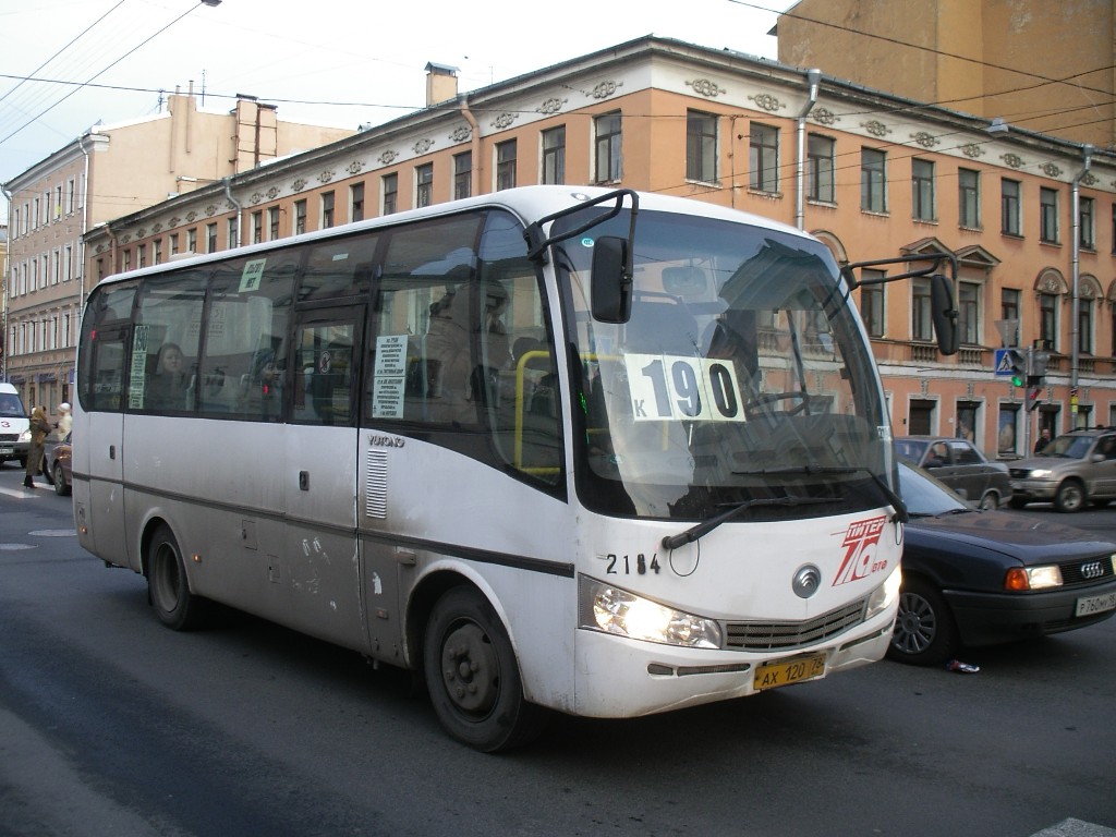 Санкт-Петербург, Yutong ZK6737D № 2184