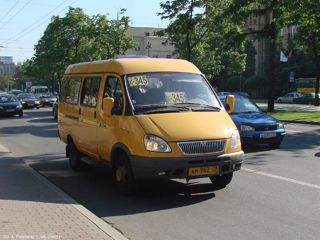 Petrohrad, GAZ-3221 (all) č. АМ 962 78