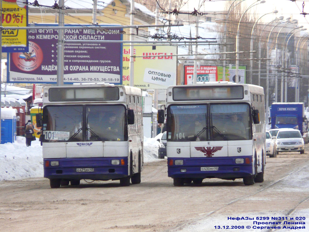 Kemerovo region - Kuzbass, NefAZ-5299 Nr. 311; Kemerovo region - Kuzbass, NefAZ-5299 Nr. 020