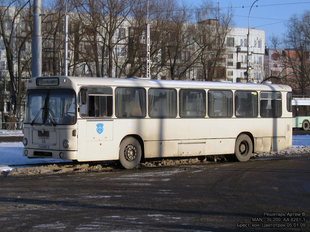 Брестская область, MAN 192 SL200 № АА 8281-1