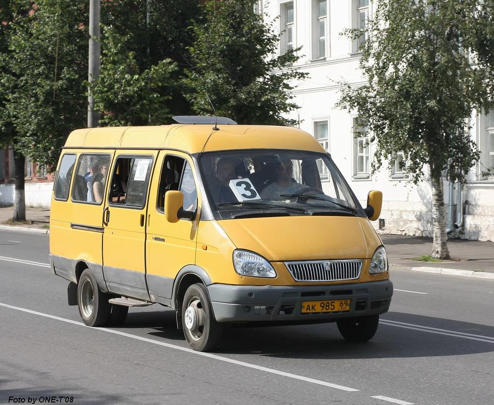 Obwód twerski, GAZ-322132 (XTH, X96) Nr АК 985 69; Obwód twerski — Route cabs of Tver (2000 — 2009).