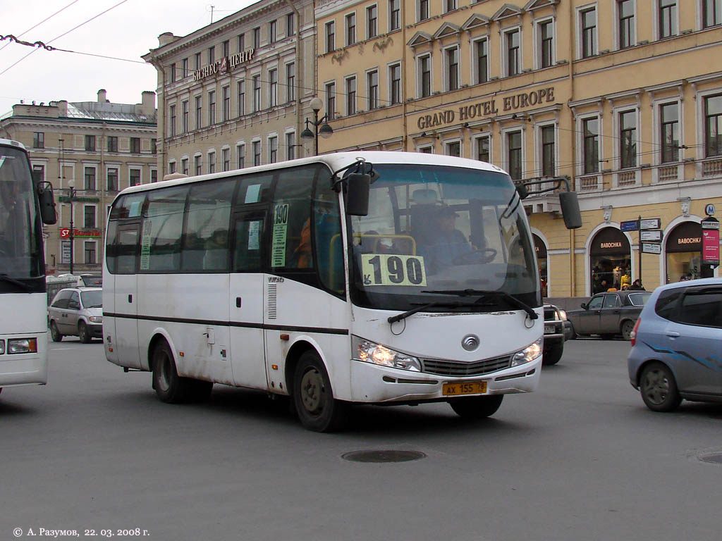 Санкт-Петербург, Yutong ZK6737D № 2160