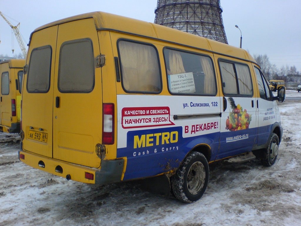Tver region, GAZ-322132 (XTH, X96) # АК 593 69; Tver region — Route cabs of Tver (2000 — 2009).