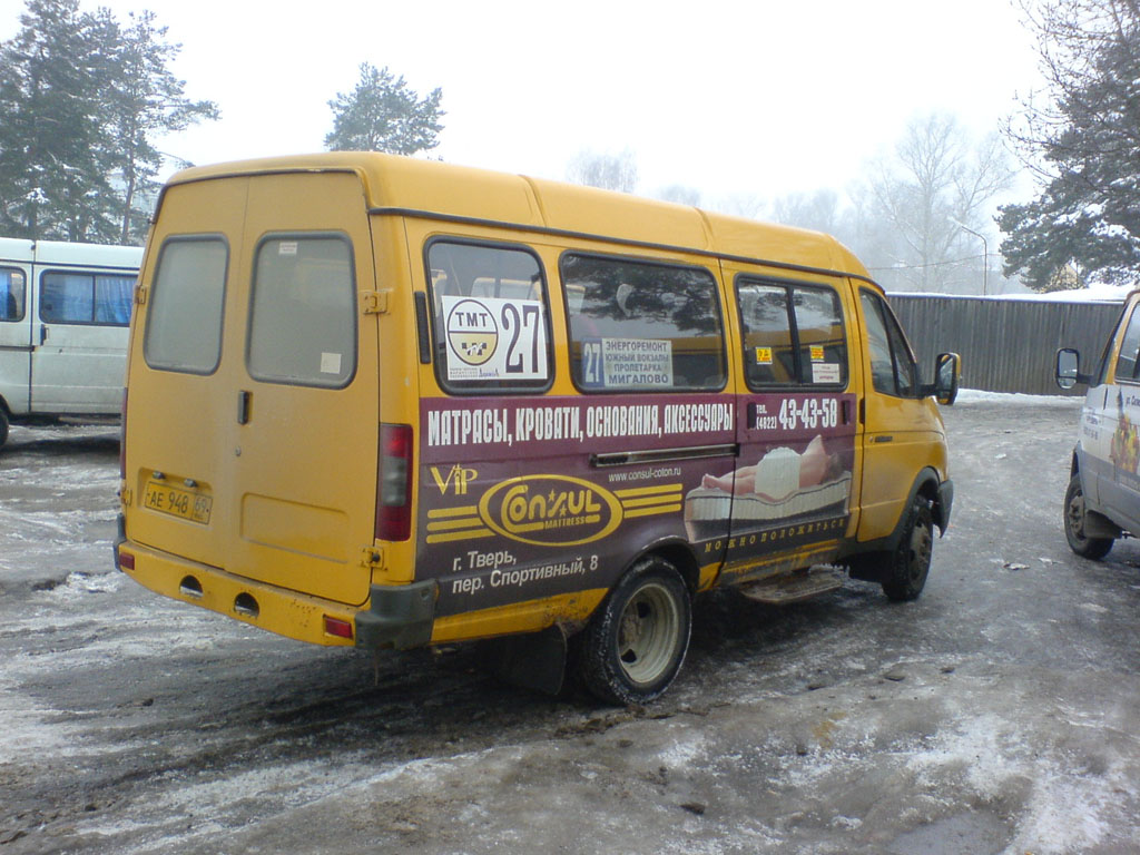 Tverės regionas, GAZ-322132 (XTH, X96) Nr. АЕ 948 69; Tverės regionas — Route cabs of Tver (2000 — 2009).