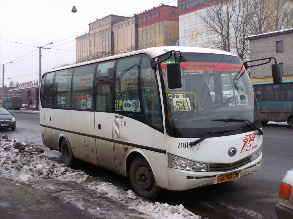 Санкт-Петербург, Yutong ZK6737D № 2181