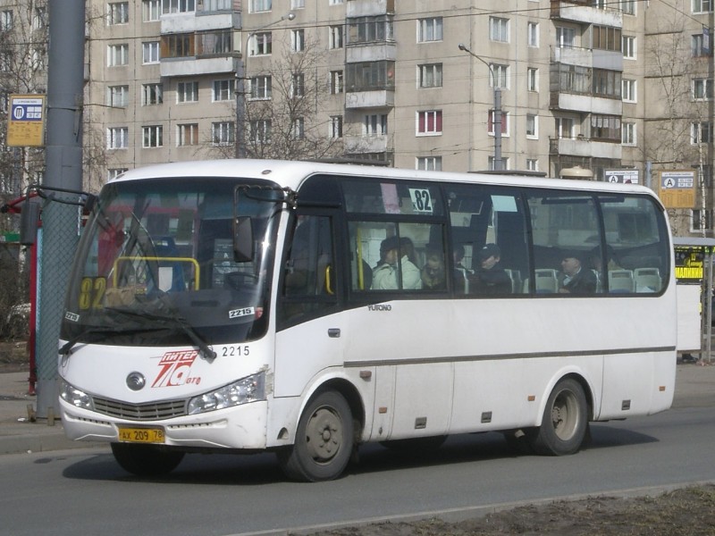 Saint Petersburg, Yutong ZK6737D # 2215