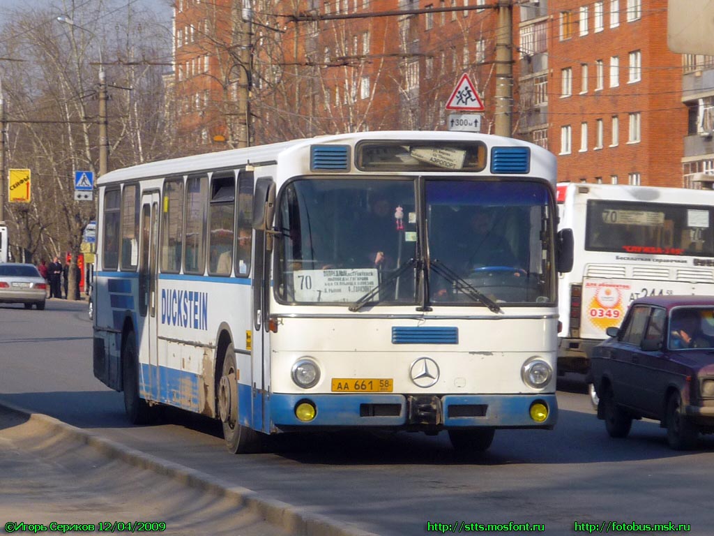 Пензенская вобласць, Mercedes-Benz O307 № АА 661 58