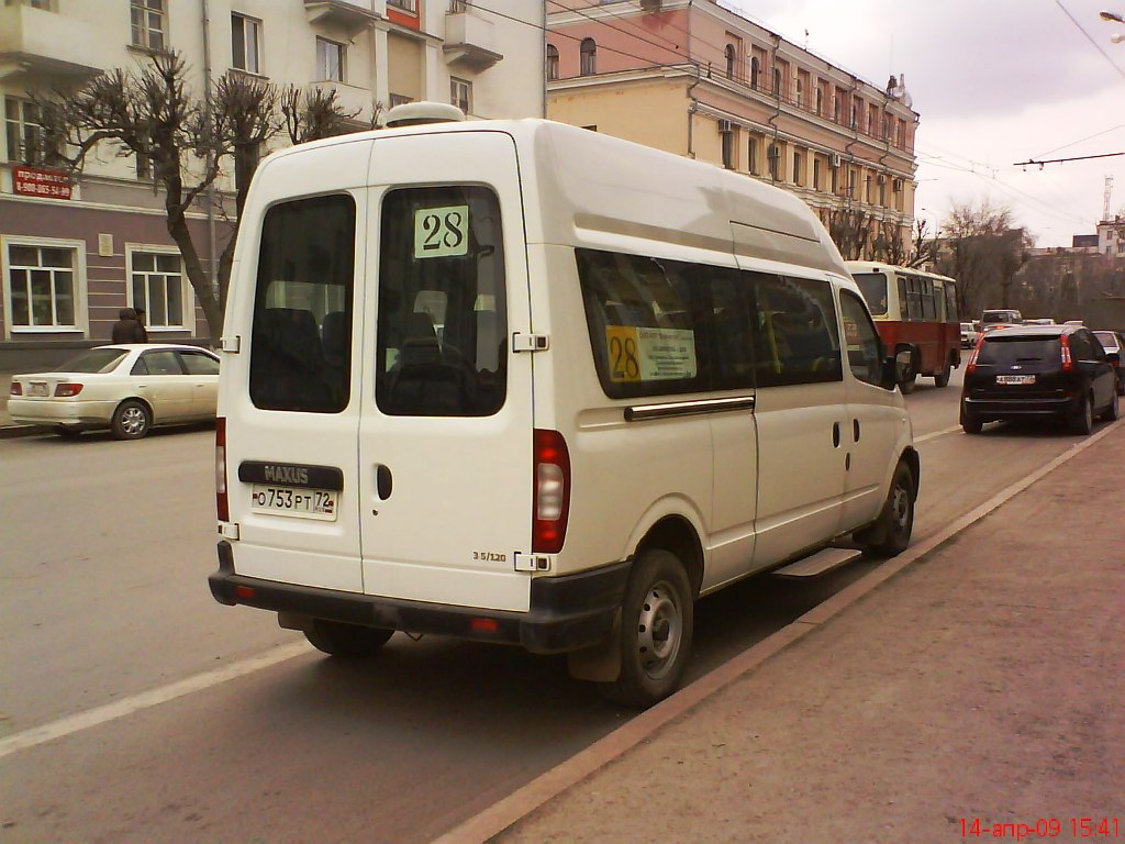 Тюменская область, LDV Maxus (ГАЗ) № О 753 РТ 72