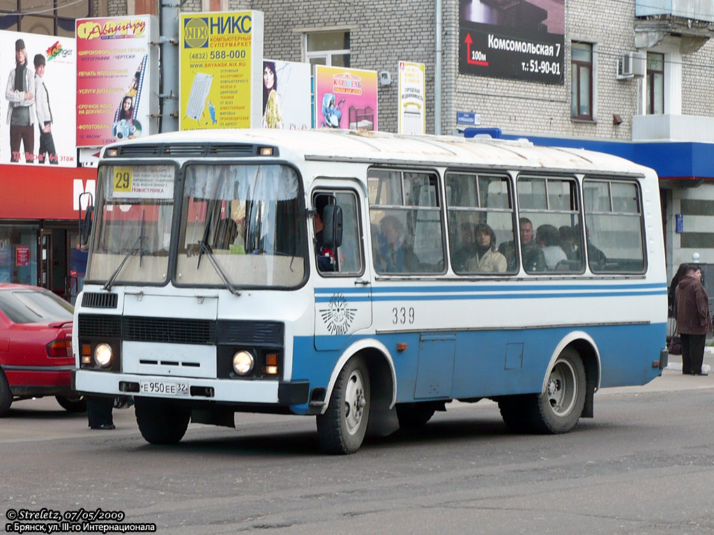 Брянская область, ПАЗ-3205-110 № 339