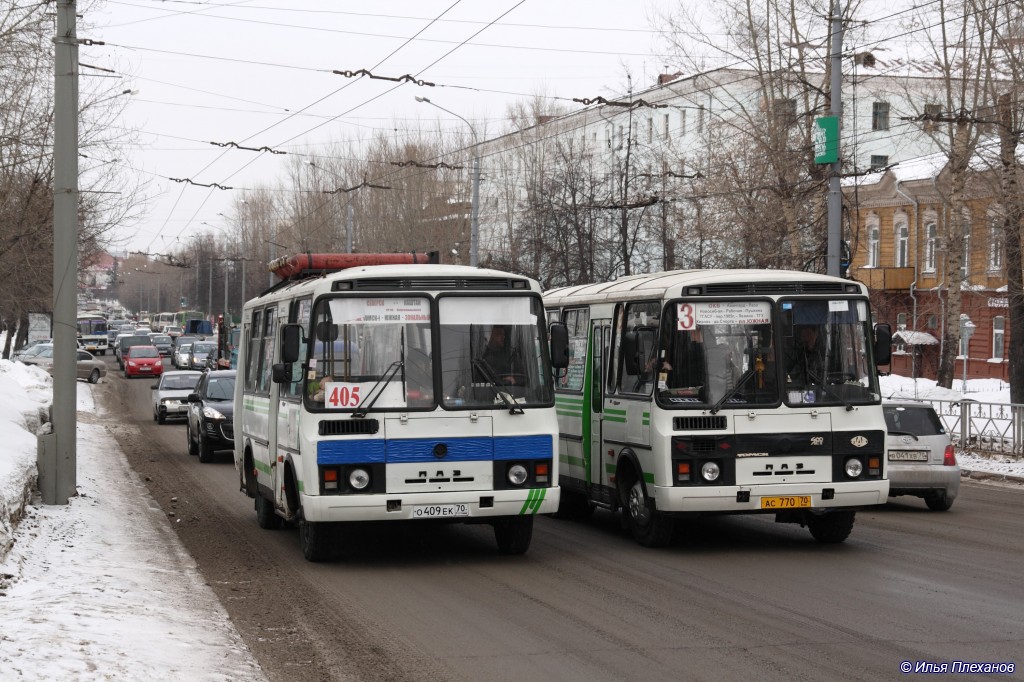 Томская область, ПАЗ-32054 № О 409 ЕК 70; Томская область, ПАЗ-32054 № АС 770 70