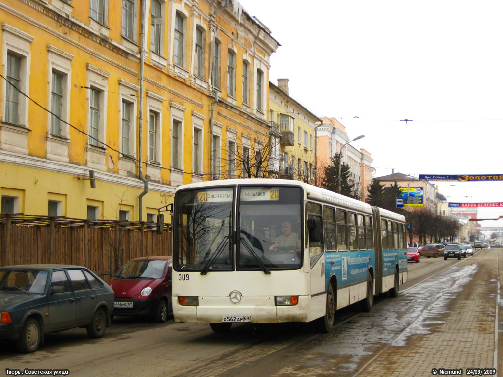 Tver region, Mercedes-Benz O345G # 309; Tver region — Urban, suburban and service buses (2000 — 2009 гг.)
