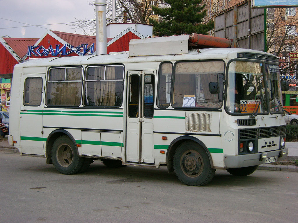 Краснодарский край, ПАЗ-32053 № М 781 РН 93