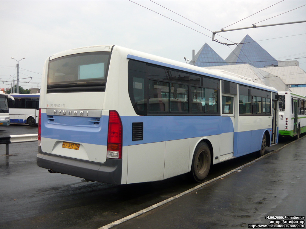 Челябинская область, Hyundai New Super AeroCity 1F/L № АУ 317 74