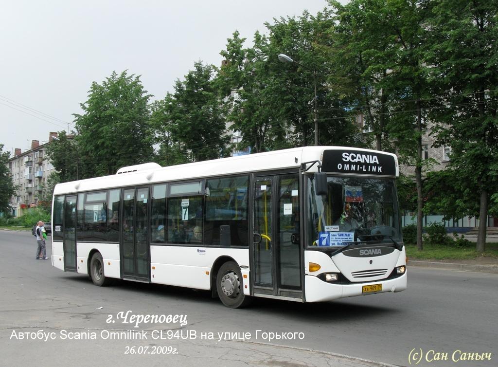 Вологодская область, Scania OmniLink I (Скания-Питер) № АВ 909 35